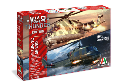 Italeri 510035103 - 1:72 UH-1C MIL Mi-24D - 5103 - Plastikbausatz