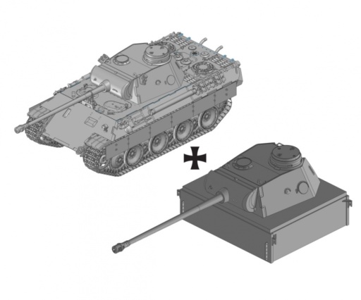 Dragon 500776940 - 1:35 Panther Ausf.D mit Pantherturm