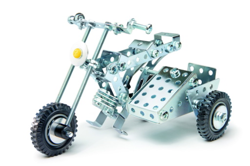 Eitech 00085 - C85 - Metallbaukasten - Motorrad mit Beiwagen – Bild 5