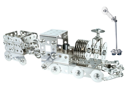 Eitech 00091 - C91 - Metallbaukasten - Lokomotive mit Anhänger – Bild 3