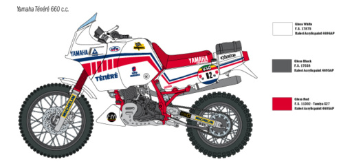 Italeri 510104642 - 1:9 Yamaha Tenerè 660 cc 1986 - 4642 - Plastikbausatz – Bild 4