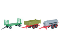 Kibri 10908 - H0 Landwirtschaftliche Anhänger, 3 Stück