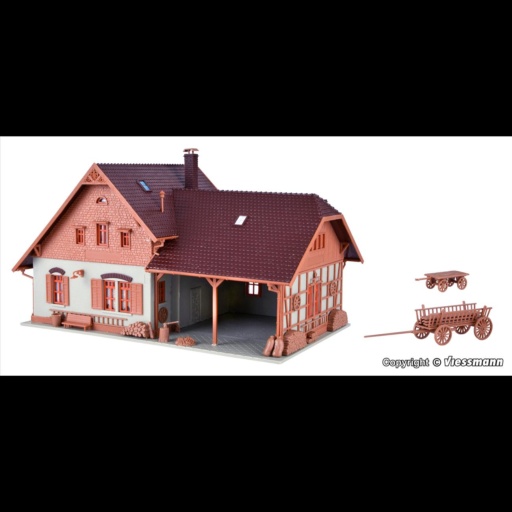 Vollmer 43744 - H0 Bauernhaus mit Remise – Bild 4