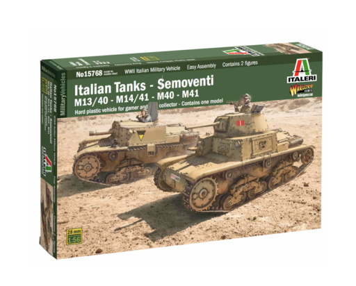 Italeri 510015768 - 1:56 ITALIAN TANKS / SEMOVENT - 5768 - Plastikbausatz