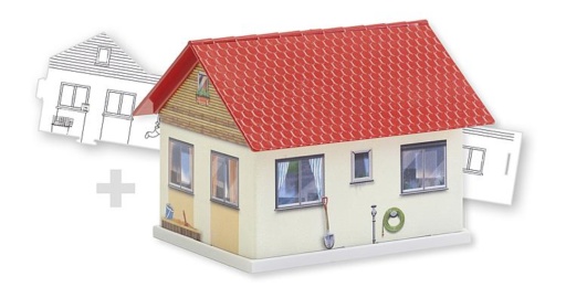 Faller-150190 - BASIC Einfamilienhaus, inkl. 1 Bemalvariante
