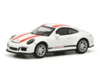 Schuco-452629900 - Porsche 911 R (991), weiß/rot 1:87