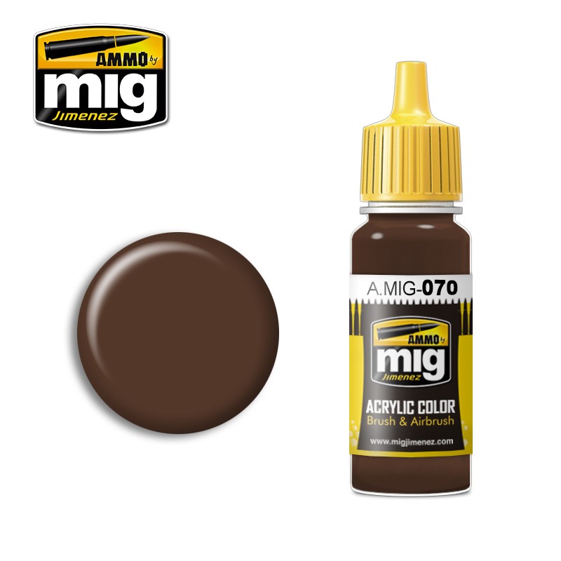 Ammo by Mig AMIG0070 - MEDIUM BROWN DARK EARTH (BS 450) 1 Ammo by Mig AMIG0070 - MEDIUM BROWN DARK EARTH (BS 450)