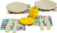 Rülke Holzspielzeug 21643 - Teller  & Besteck aus Holz