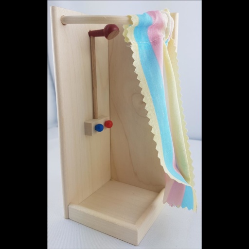 Rülke Holzspielzeug 22290 - Dusche mit Vorhang