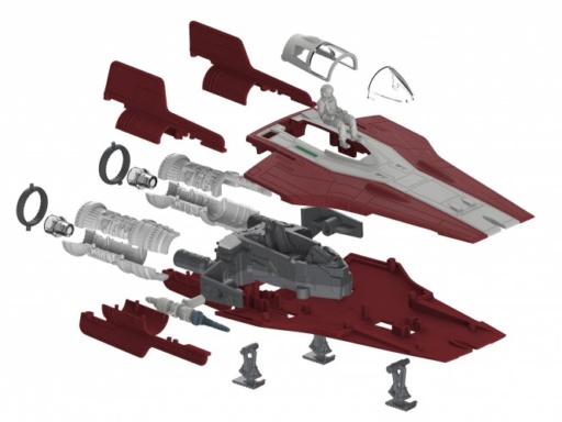 Revell 06759 - Build & Play Resistance A-Wing Fighter, Red  Star Wars – Bild 3