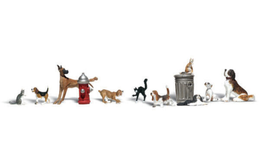 Woodland WA1841 - H0 Hunde und Katzen