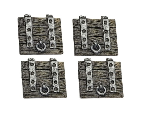 ZITERDES 79090 - Falltür, 4 Stück , unbemalt , 28-32MM