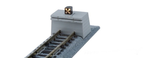KATO 7078029 - Prellbock beleuchtet Beton mit Gleis 66 mm